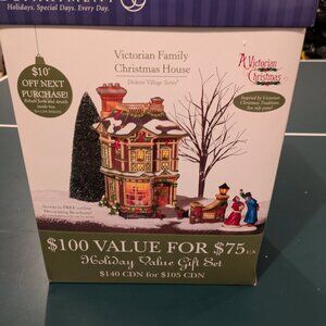 Department 56 Dickens Village Victorian Family Christmas House
